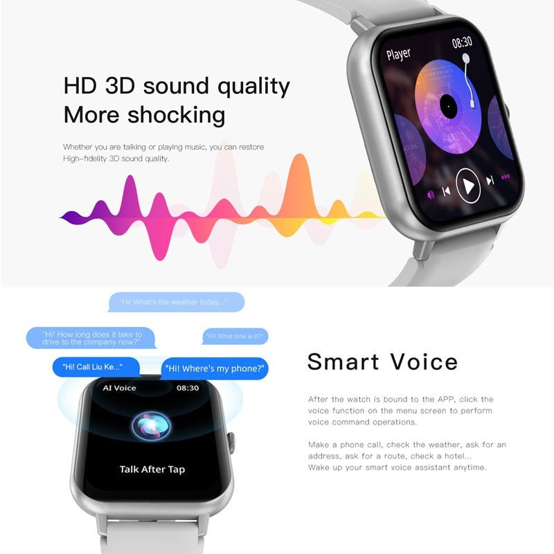 2023 Smart Watch Women Bluetooth Call Watch 1.83 Inch Full Touch Screen Waterproof Sport Smart Clock Fashion Ladies Smartwatch